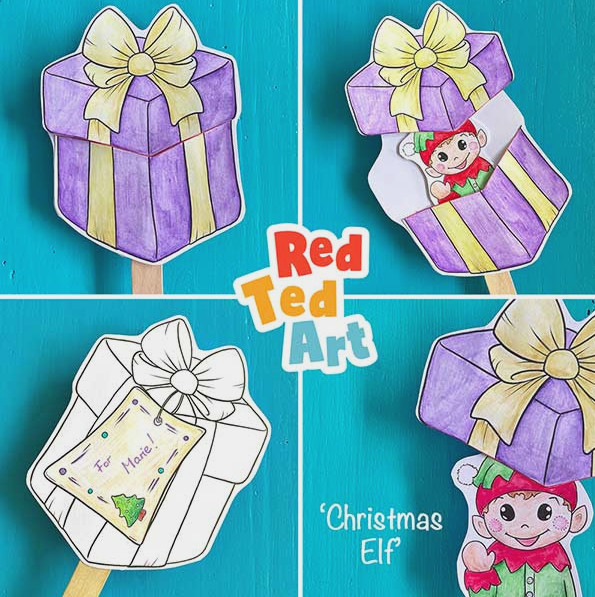 printable peek a boo christmas elf