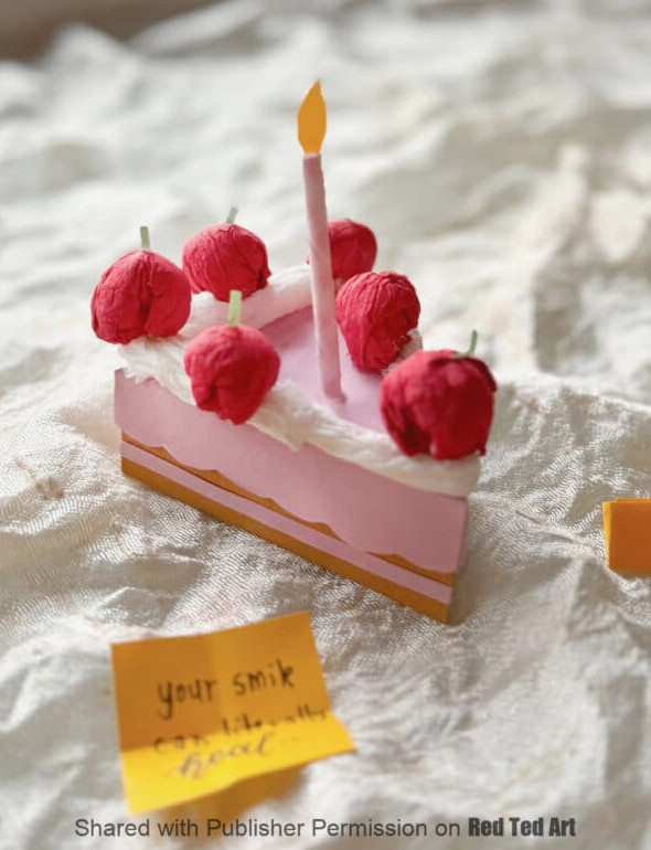 how to make a Birthday Cake Box with template